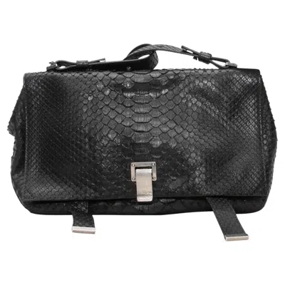 Pre-owned Proenza Schouler Black  Python Shoulder Bag