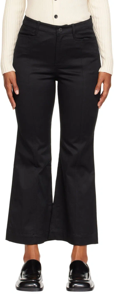 Proenza Schouler Black  White Label Cotton Trousers In 001 Black