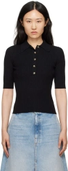 Proenza Schouler Black  White Label Sera Polo In 001 Black