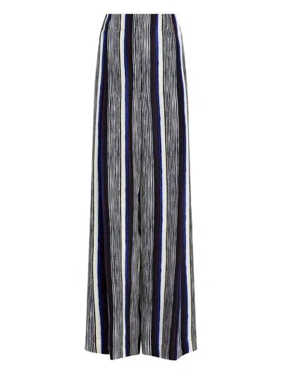 Proenza Schouler Black Silk Amira Pants In Multi