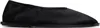 Proenza Schouler Square Satin Slipper Flats In 19150-001-black