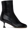 Proenza Schouler Tee Crinkled-leather Ankle Boots In 20010 Black