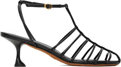 Proenza Schouler Tee Cage Leather Sandals In Black