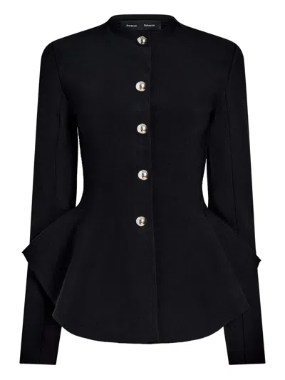 Proenza Schouler Black Viscose Polyamide Jacket In Multi