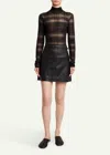 Proenza Schouler Blaze Leather Mini Skirt In Black In Black