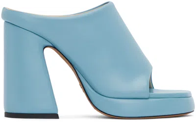 PROENZA SCHOULER BLUE FORMA PLATFORM SANDALS