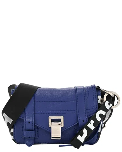 Proenza Schouler Blue Lambskin Leather Ps1 Mini Pouch Messenger (authentic  Pre-loved)