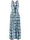 Shop Proenza Schouler Blue Tie-dye Sleeveless Maxi Dress In Blau