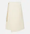 Proenza Schouler Bodhi High-rise Wool-blend Bouclé Wrap Skirt In White