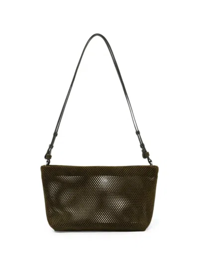Proenza Schouler Bond Bag In Perforated Suede In Green
