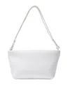 Proenza Schouler Bond Zip Napa Leather Shoulder Bag In White/silver