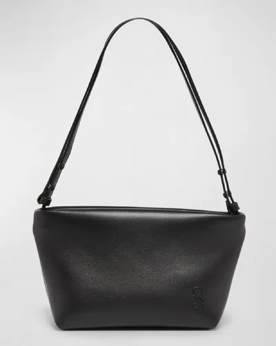 Proenza Schouler Bond Zip Napa Leather Shoulder Bag In Black