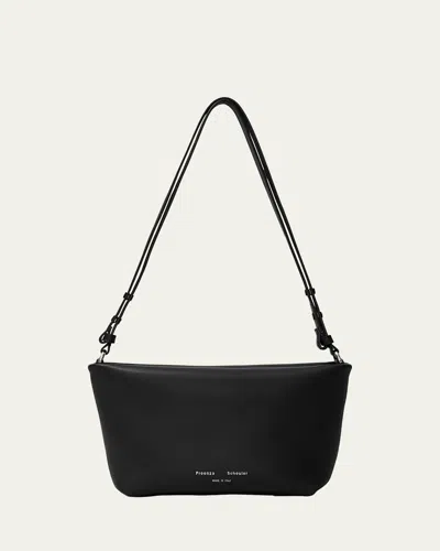 Proenza Schouler Bond Zip Napa Leather Shoulder Bag In Black