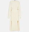 Proenza Schouler Slit-hem Ribbed Wool-blend Midi Dress In White