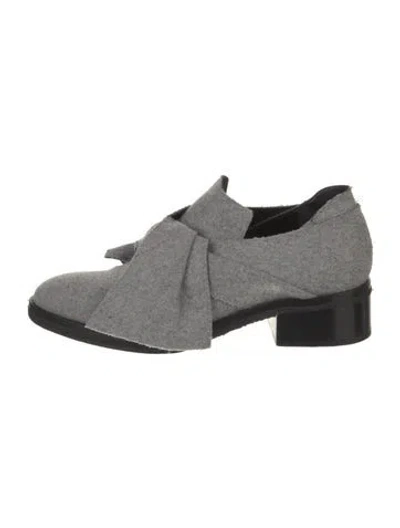 Pre-owned Proenza Schouler Bow Accents Oxfords In Gray