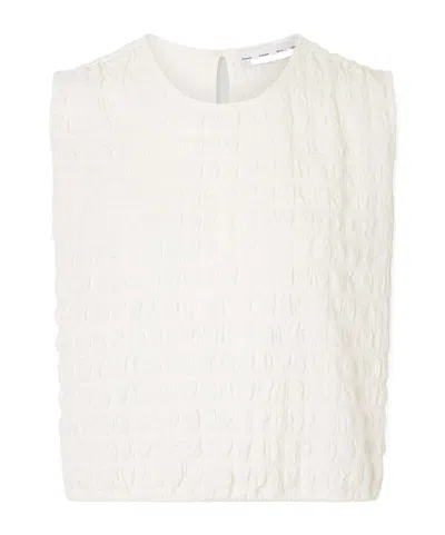 Proenza Schouler Bradley Textured Jersey Tank Top In Neutral