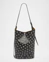 Proenza Schouler Brant Bucket Bag In Eyelet Leather In Black