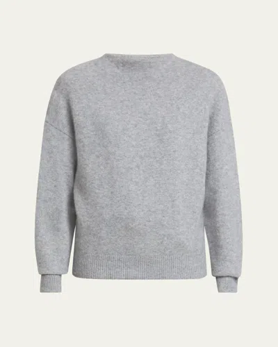 Proenza Schouler Bria Cashmere Silk Top In Grey Melange
