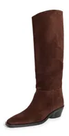 Proenza Schouler Bronco Knee High Boots Chocolate In Brown