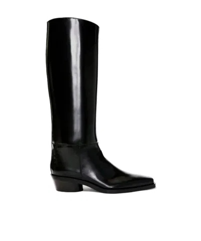 Proenza Schouler Bronco Knee-high Leather Boots In Black