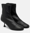 Proenza Schouler Tee Crinkled-leather Ankle Boots In Black