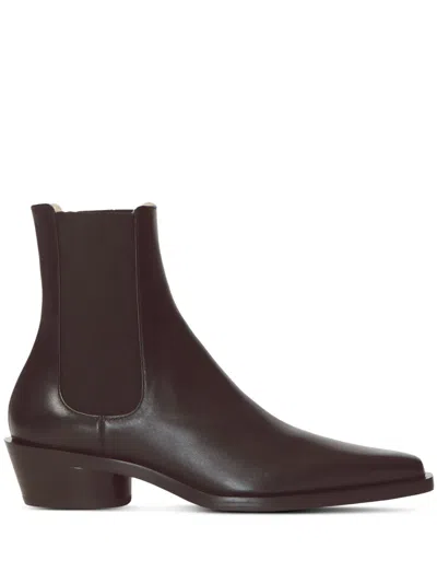 Proenza Schouler Bronco Leather Chelsea Boots In Black