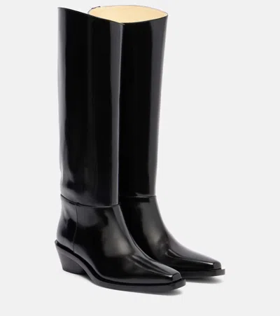 Proenza Schouler Bronco Leather Knee-high Boots In Black