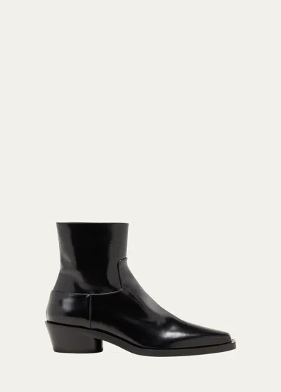 Proenza Schouler Bronco Leather Moto Booties In Black