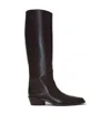 Proenza Schouler Bronco Leather Tall Boots In Black