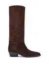 Proenza Schouler 40mm Bronco Suede Knee-high Boots In Blue