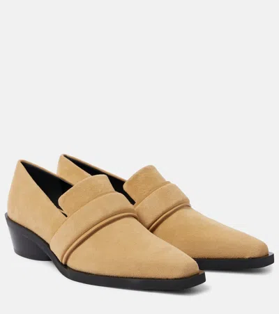 Proenza Schouler Bronco Suede Loafers In Beige