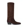 Proenza Schouler 40mm Bronco Suede Knee-high Boots In Brown