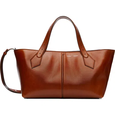 Proenza Schouler Brown East West Chelsea Tote In Saddle
