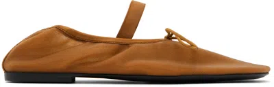 Proenza Schouler Brown Glove Mary Jane Ballerina Flats In 19073-230-light/past