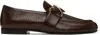 Proenza Schouler Brown Monogram Loafers In Chocolate
