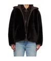 Proenza Schouler Dakota Reversible Suede And Shearling Jacket In Black