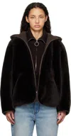 Proenza Schouler Dakota Reversible Suede And Shearling Jacket In Cacao