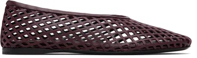 Proenza Schouler Brown Tee Perforated Ballerina Flats In Purple