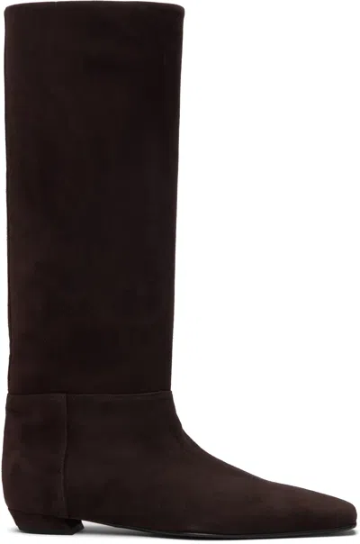 Proenza Schouler Brown Trap Flat Boots