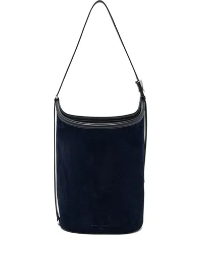 Proenza Schouler Bucket-shape Suede-leather Tote Bag In Blue