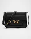 Proenza Schouler Buckle Box Leather Crossbody Bag In Black