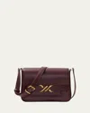 Proenza Schouler Buckle Box Leather Crossbody Bag In Dark Red