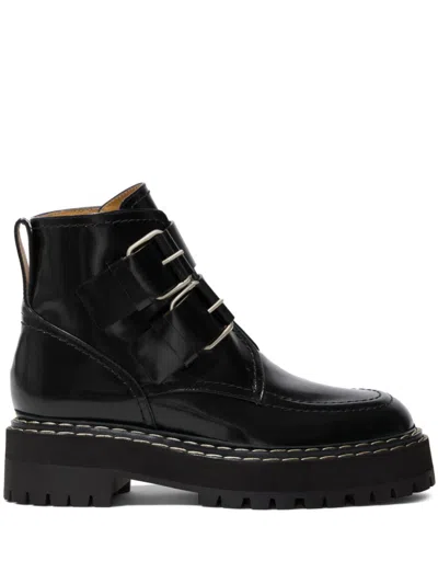 Proenza Schouler Buckled Ankle Boots In 黑色