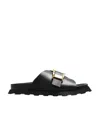 Proenza Schouler Buckled Leather Sandals In Black