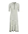 Proenza Schouler Ribbed Texture Midi Length Short Sleeves Dress In White