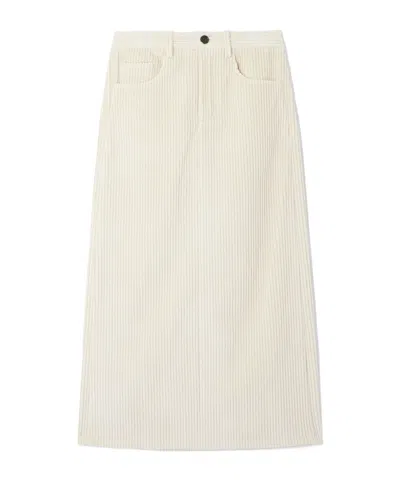 Proenza Schouler Calder Cotton-corduroy Midi Skirt In Neutral