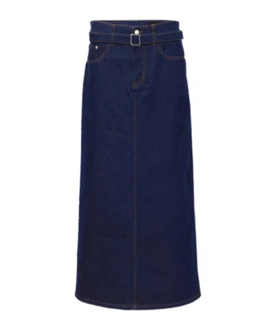 Proenza Schouler Calder Denim Skirt In Black