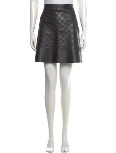Pre-owned Proenza Schouler Calfskin Mini Skirt In Black