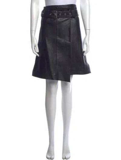 Pre-owned Proenza Schouler Calfskin Mini Skirt In Black