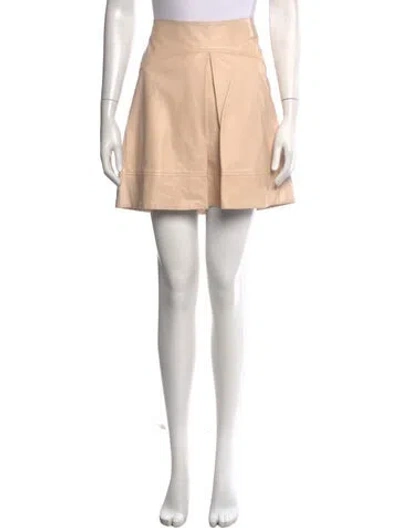 Pre-owned Proenza Schouler Calfskin Mini Skirt In Neutrals